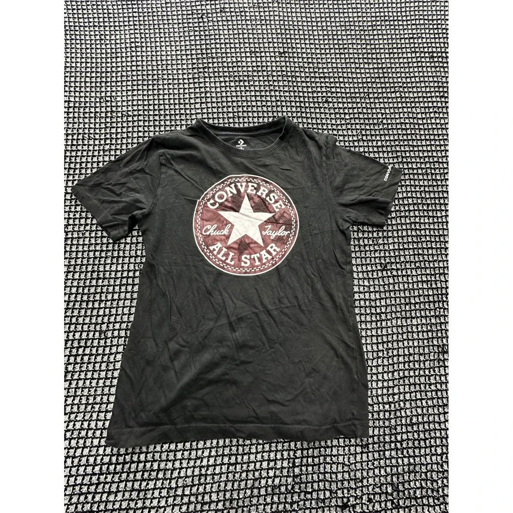 Converse Graphic Tee Youth Large Black Chuck Taylor All Star Logo